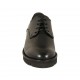Scarpa derby stringata da donna in pelle nera tacco 3 - Misure disponibili: 32, 42, 43, 44