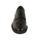 Woman's laced derby shoe in blue printed patent leather heel 3 - Available sizes:  32, 43