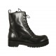 Bottines pour femmes avec lacets en cuir noir talon 3 - Pointures disponibles:  34