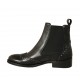 Stivaletto da donna con elastici e borchie in pelle nera tacco 3 - Misure disponibili: 32