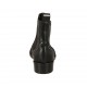Bottines pour femmes avec elastiques et goujons en cuir noir talon 3 - Pointures disponibles:  32
