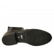 Bottines pour femmes avec elastiques et goujons en cuir noir talon 3 - Pointures disponibles:  32