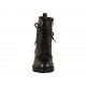 Botin para mujer modelo combate con cordones, cremallera y puntera en piel negra tacon 3 - Tallas disponibles:  32