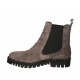 Bottines pour femmes à bout golf avec élastiques en daim gris talon 3 - Pointures disponibles:  33, 43