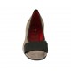 Decolté da donna con accessorio in pelle nera e camoscio taupe zeppa 3 - Misure disponibili: 42, 43