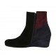 Stivaletto da donna con cerniera e elastico in camoscio bordeaux, blu e nero zeppa 5 - Misure disponibili: 33, 43, 44