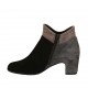 Bottines pour femmes avec fermeture éclair en daim noir, gris et taupe talon 5 - Pointures disponibles:  42, 43