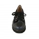 Scarpa stringata con cerniera in camoscio, vernice e pelle stampata blu zeppa 4 - Misure disponibili: 34, 42, 43
