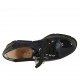Scarpa stringata con cerniera in camoscio, vernice e pelle stampata blu zeppa 4 - Misure disponibili: 34, 42, 43
