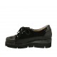 Scarpa stringata con cerniera in pelle, camoscio e vernice nera zeppa 4 - Misure disponibili: 42