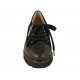 Scarpa stringata con cerniera in pelle, camoscio e vernice nera zeppa 4 - Misure disponibili: 42