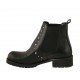 Bottines pour femmes avec élastiques et goujons en cuir noir talon 3 - Pointures disponibles:  32, 33, 34, 45