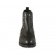 Bottines pour femmes avec élastiques et goujons en cuir noir talon 3 - Pointures disponibles:  32, 33, 34, 45