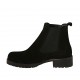 Woman's ankle boot with elastic bands in black suede heel 3 - Available sizes:  32, 33, 34, 43, 45