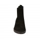 Woman's ankle boot with elastic bands in black suede heel 3 - Available sizes:  32, 33, 34, 43, 45