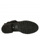 Woman's ankle boot with elastic bands in black suede heel 3 - Available sizes:  32, 33, 34, 43, 45