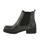 Bottines avec élastiques pour femmes en cuir noir à effet marbre talon 3 - Pointures disponibles:  32, 33, 34, 43, 44, 45