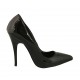 Woman's pointy pump in black patent leather heel 11 - Available sizes:  33, 42, 44, 46