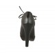 Woman's laced shoe with platform in black leather heel 11 - Available sizes:  31, 32, 34, 42