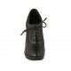 Zapato para mujer en piel negra con cordones y plataforma tacon 11 - Tallas disponibles:  31, 32, 34, 42