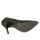 Zapato de salon a punta para mujer en piel negra con tacon 11 - Tallas disponibles:  42