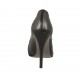 Women's pump shoe with accessory in black leather and suede heel 11 - Available sizes:  42, 44, 46