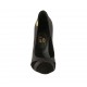 Escarpin pour femmes avec accessoire en daim et cuir noir talon 11 - Pointures disponibles:  42, 44, 46