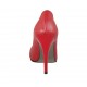 Decolté da donna con accessorio in pelle e camoscio rosso tacco 11 - Misure disponibili: 31, 42