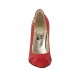 Decolté da donna con accessorio in pelle e camoscio rosso tacco 11 - Misure disponibili: 31, 42