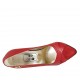 Decolté da donna con accessorio in pelle e camoscio rosso tacco 11 - Misure disponibili: 31, 42
