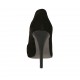 Zapato de salon a punta en gamuza negra para mujer con tacon 11 - Tallas disponibles:  31, 32, 42, 46