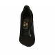 Zapato de salon a punta en gamuza negra para mujer con tacon 11 - Tallas disponibles:  31, 32, 42, 46