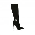 Botas para mujer en gamuza con accessorio y tacon 11