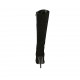 Bottes pour femmes en daim noir avec accessoire et talon 11 - Pointures disponibles:  42