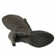 Stivale stringato da donna in pelle nera con cerniera e plateau tacco 11 - Misure disponibili: 31, 32, 33, 34, 42