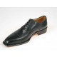 Herrenoxfordschuh mit Schnürsenkeln und Kappe aus schwarzem Leder - Verfügbare Größen:  40