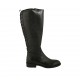 Botas para mujer con cremallera y cordones en la parte trasera en piel negra tacon 3 - Tallas disponibles:  32