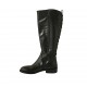 Damenstiefel mit Rei?verschluss und Schnürsenkel am Hinterbein aus schwarzem Leder Absatz 3 - Verfügbare Größen:  32