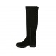 Stivale alto da donna con fibbia e cerniera in camoscio nero tacco 3 - Misure disponibili: 33, 34