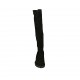 Stivale alto da donna con fibbia e cerniera in camoscio nero tacco 3 - Misure disponibili: 33, 34