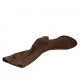 Botas de media caña para mujer en gamuza y material elastico marron con tacon 6 - Tallas disponibles:  42