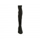 Woman's knee-high pointy boot in black suede and elastic material heel 4 - Available sizes:  34
