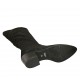 Woman's knee-high pointy boot in black suede and elastic material heel 4 - Available sizes:  34
