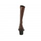 Demi-bottes pour femmes en cuir marron avec fermeture éclair talon 6 - Pointures disponibles:  42, 43
