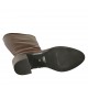 Stivale alto al polpaccio da donna in pelle marrone con cerniera tacco 6 - Misure disponibili: 42, 43