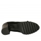 Zapato de salon para mujer con moño en daim y charol negro tacon 5 - Tallas disponibles:  43