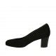 Decolté da donna in camoscio nero tacco grosso 5 - Misure disponibili: 34