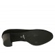 Zapato de salon para mujer en gamuza negra tacon cuadrado 5 - Tallas disponibles:  34