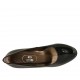Zapato de salon para mujer en charol negro tacon cuadrado 5 - Tallas disponibles:  32, 34