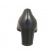 Woman's pump in blue leather heel 5 - Available sizes:  32, 34